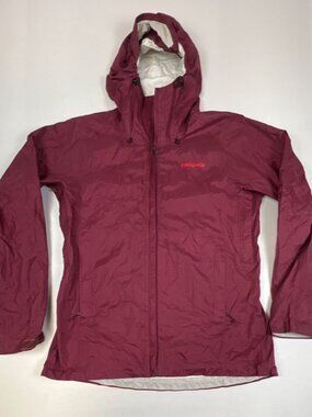 Patagonia Women Medium H2No Torrentshell Oxblood Red Waterproof Rain Jacket